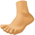 🦶🏽 foot: medium skin tone display on Facebook